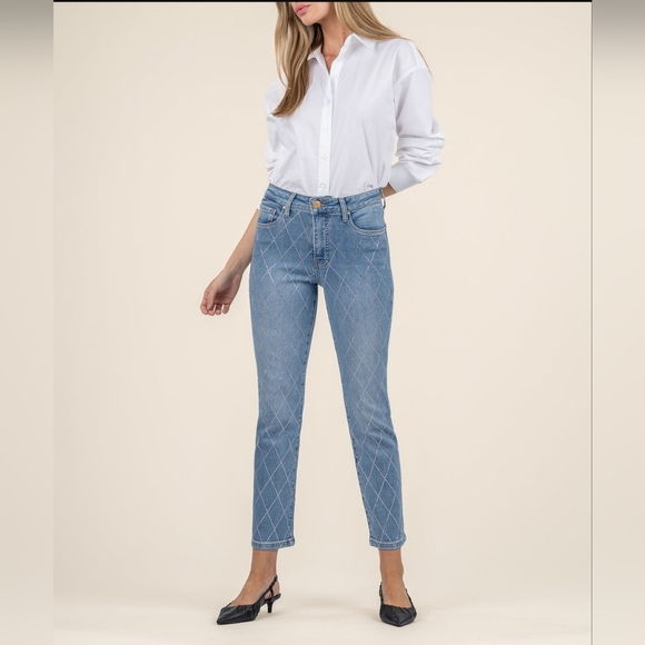 Kut From The Kloth Reese High Rise Ankle Straight Leg Size 14 New With Tag - Picture 2 of 5